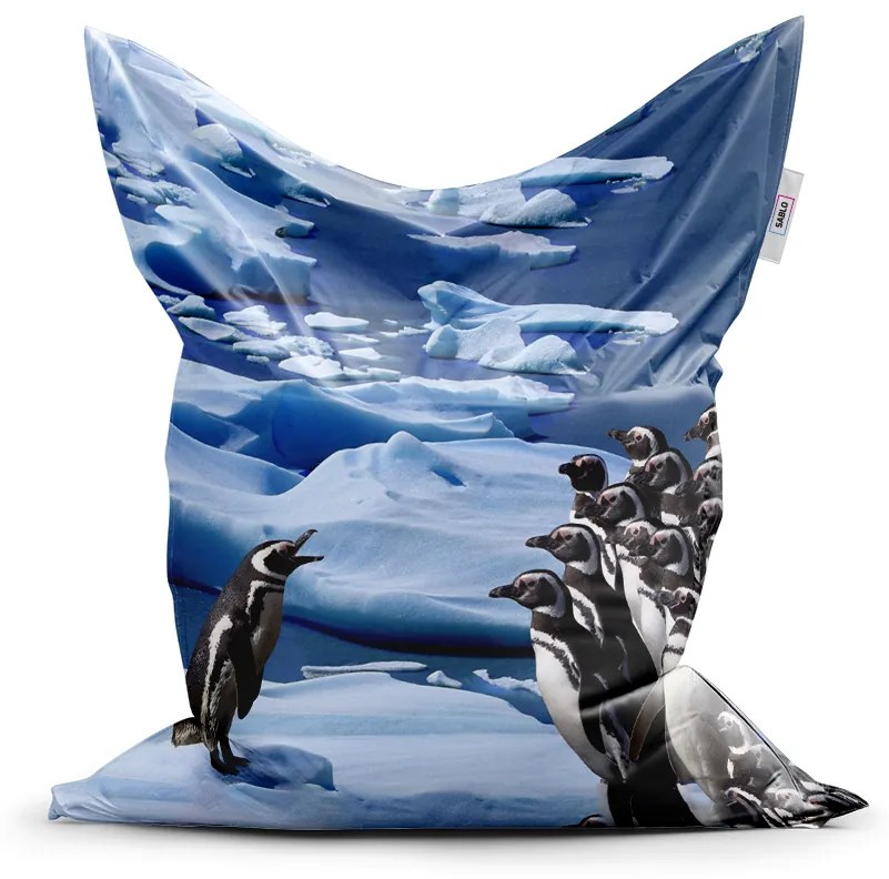 Sablio Sedací vak Tučniaci - 150x100 cm