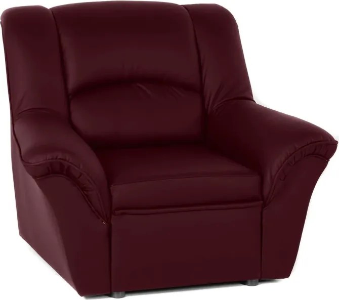 Kožené kreslo Dubaj LUX, vínová (K-56)