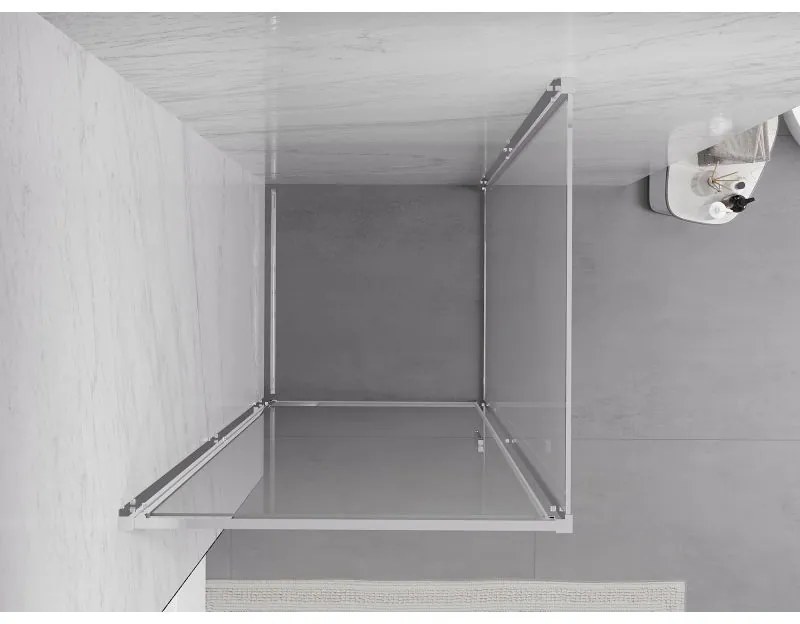 Mexen Exo, sprchovací kút s krídlovými dverami 75 x 75 cm, 6mm číre sklo, chrómový profil, 817-075-075-01-00