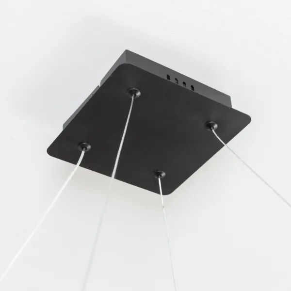 Brilagi - LED stmievateľný luster na lanku FALCON SLIM LED/50W/230V 50x50 cm čierna + diaľkový ovládač