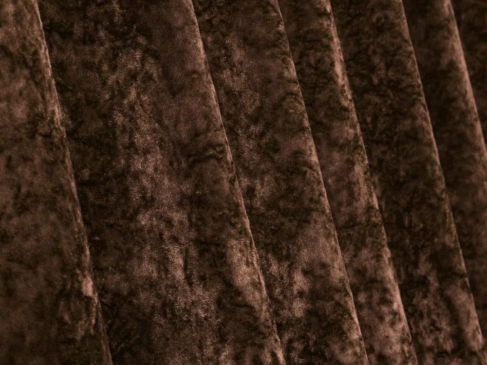 Biante Dekoračný zamatový záves Diana DI-004 Tmavo hnedý 145x150 cm