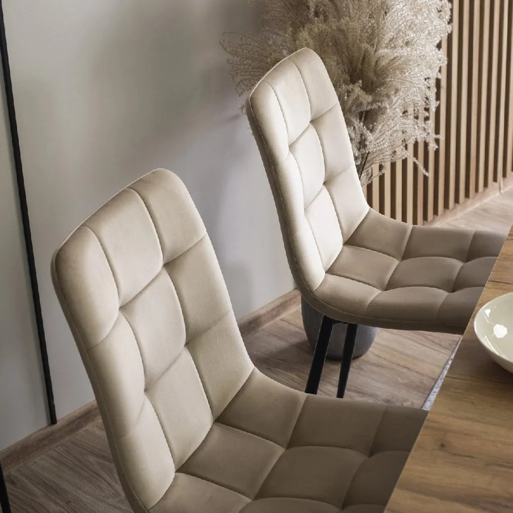 PROXIMA.store - Čalúnená jedálenska stolička PERU FARBA: tyrkysová, FARBA NÔH: čierna