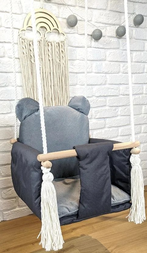 Detská hojdačka LULLABY - GRAFITOVÁ