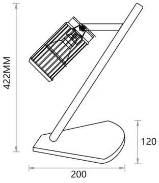 Stolná lampa VERTICAL 1xGU10/8W/230V čierna