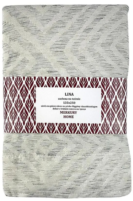 Záves na páske Lina 135x250 sv.šedá Merkury Home