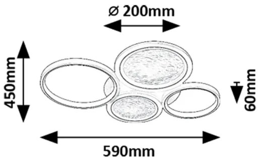 Rabalux 71378 - LED Stm. stropné svietidlo ARANIS LED/40W/230V 3000-6500K + DO