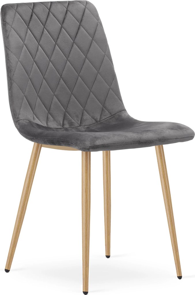 Set 2 kresiel TURIN - svetlosivý zamat