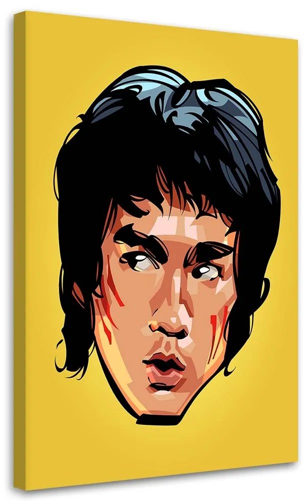 Gario Obraz na plátne Bruce Lee tvár - Nikita Abakumov Rozmery: 40 x 60 cm