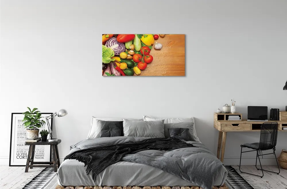 Obraz canvas Cesnak huby cuketa 120x60 cm