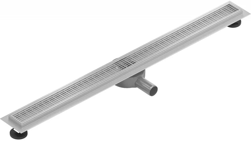 Mexen Flat lineárny nerezový žľab 80 cm, 360° sifón, vzor M33, nerez, 1033080-40