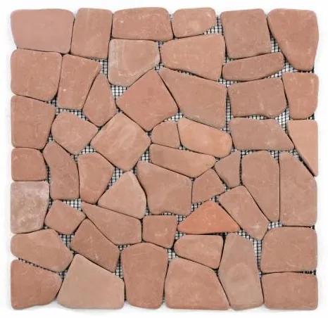 Divero Garth 636 mramorová mozaika - červená / terakota 1 m2
