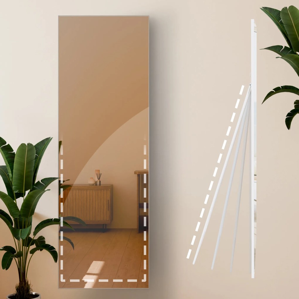 Zrkadlo Benicia 150x50 cm - biele matné