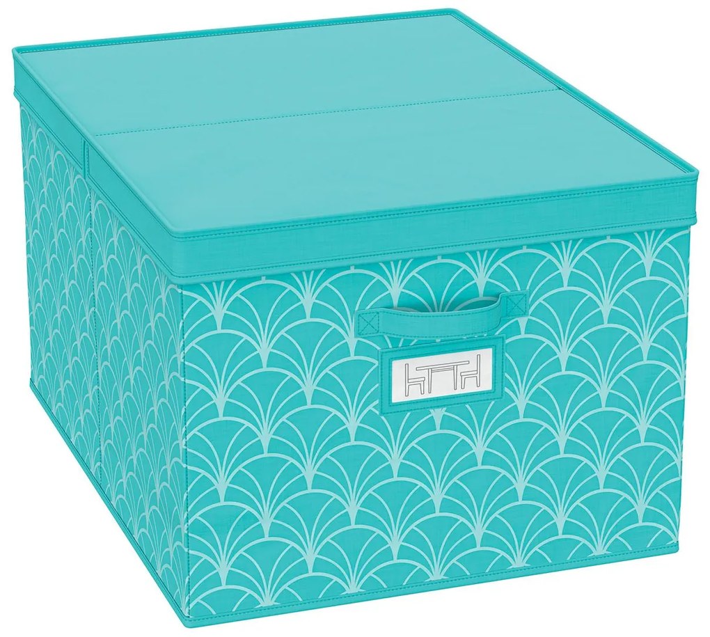LIVARNO HOME Úložný box (tyrkysová, úložný box, 2 kusy) (100330979)