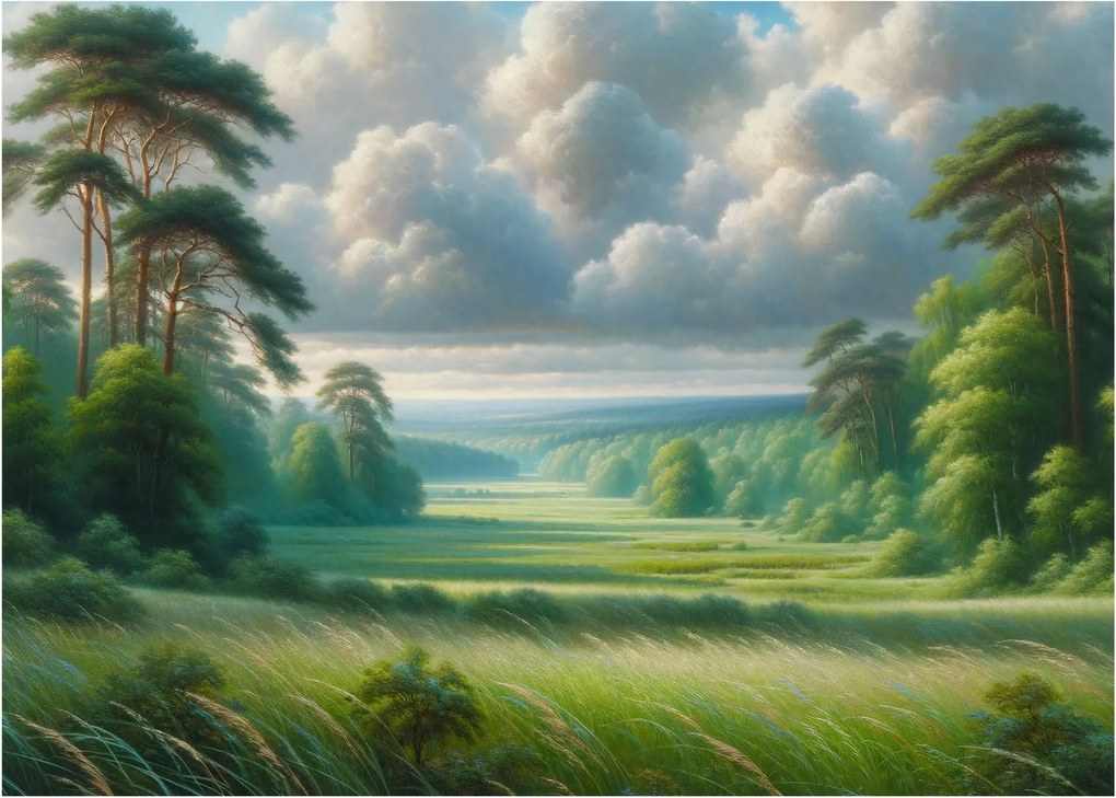 Obraz - Zelená krajina (70x50 cm)