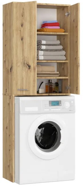 Kúpeľňová skrinka nad práčku FIN 180 2D dub artisan