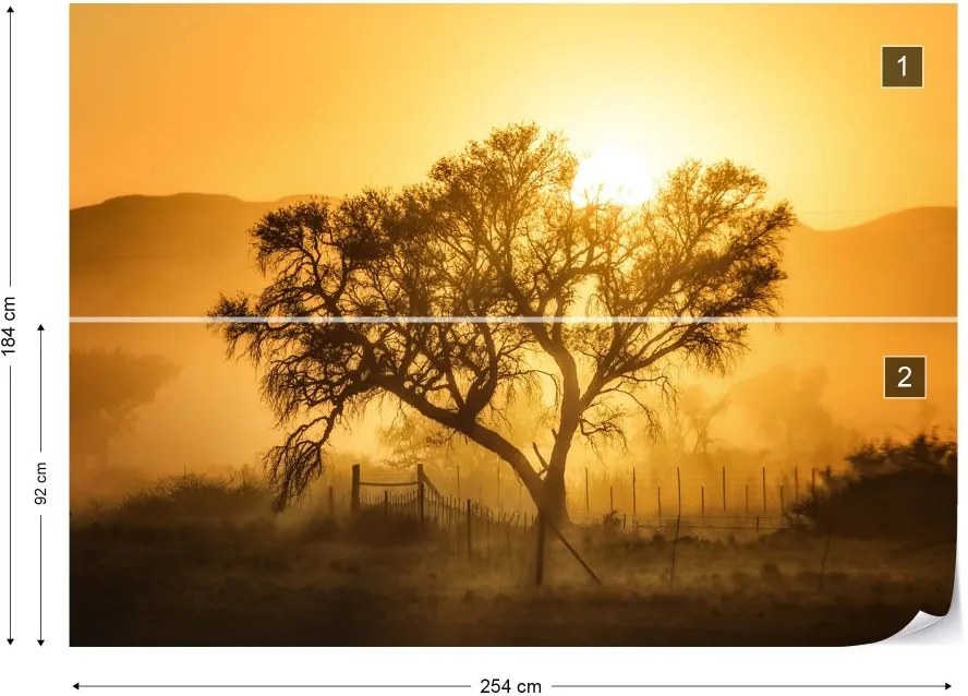 Fototapeta GLIX - Golden Sunrise + lepidlo ZADARMO Vliesová tapeta  - 254x184 cm