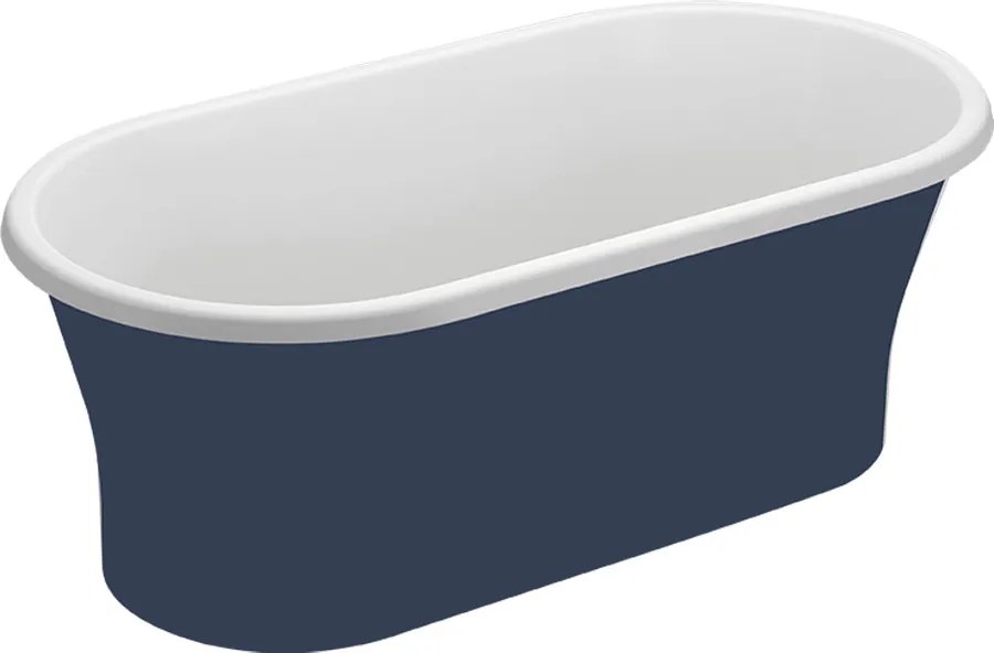 Polimat Akrylátová voľne stojaca vaňa Amona New 150x75 POLIMAT-Rozmery: 150x75, POLIMAT-Farba vane: Biela / mokka lesk