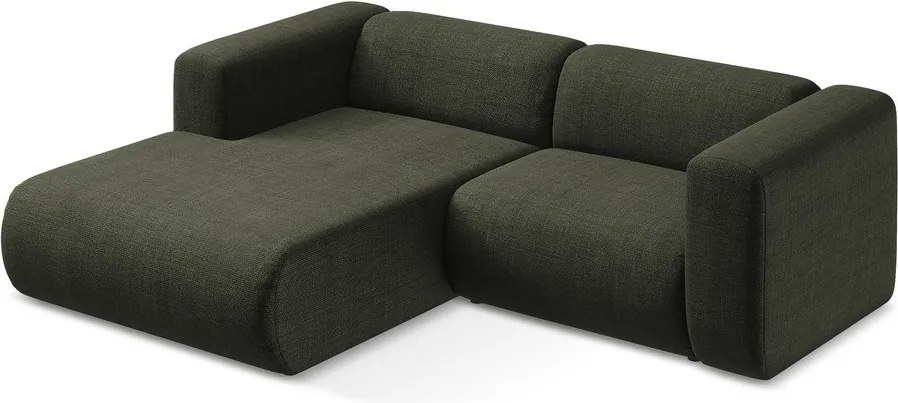 Zelená rohová pohovka (ľavý roh/s leňoškou) Ekahi – Makamii