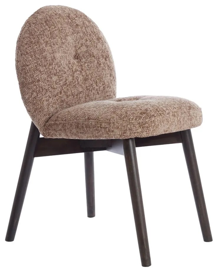 Hnedé čalúnené jedálenské kreslá v súprave 2 ks Sinosa – Light &amp; Living