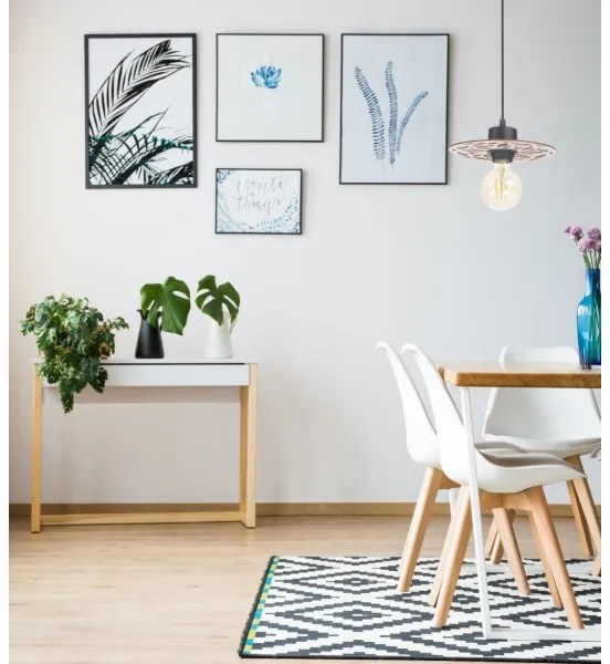 Luster na lanku FALCO 1xE27/60W/230V pr. 20 cm béžová