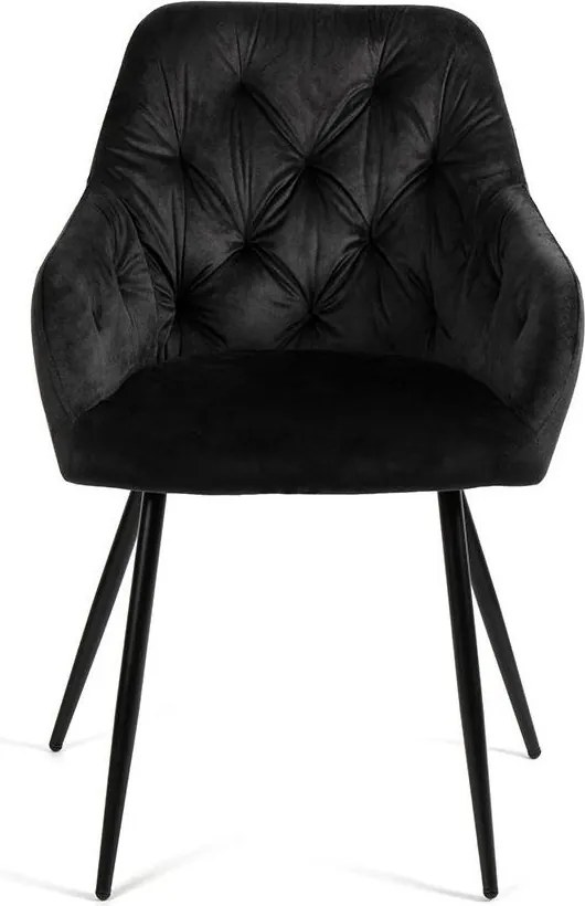 Jedálenský set 6x stoličiek + stôl 200 cm AVENBERG OBSIDIAN