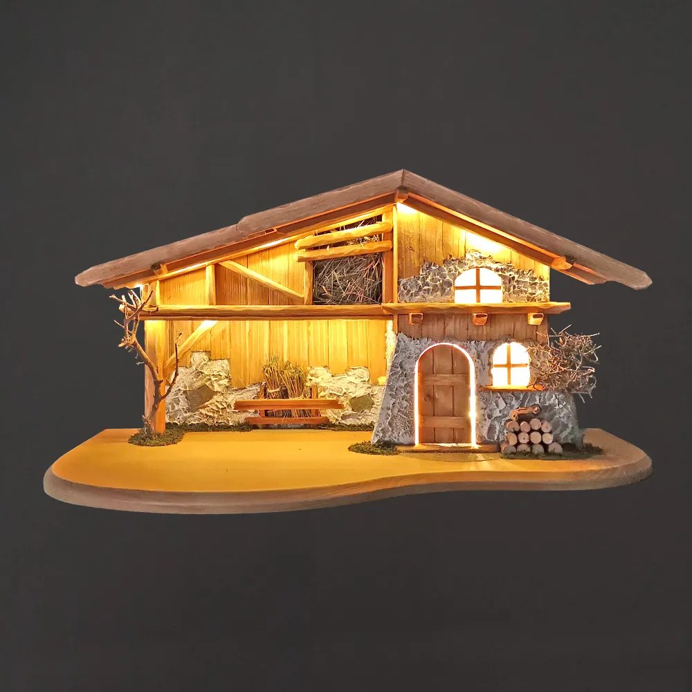 AMADEA Drevený betlehem BEZ FIGURÍK 65 cm