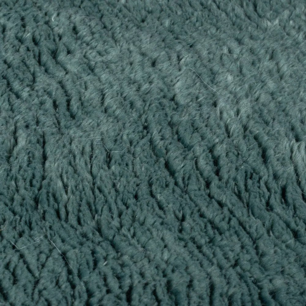Syntetická kožušina v petrolejovej farbe 200x290 cm Faroe Wool Look Fur – Flair Rugs