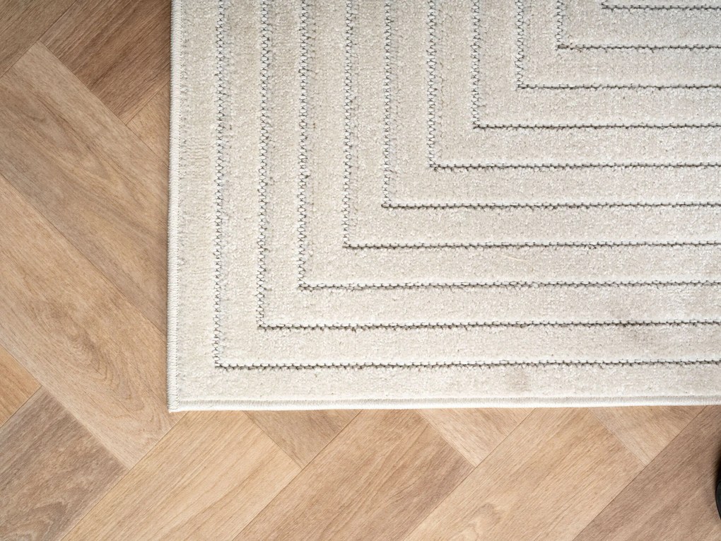 Behúň Nova 1202 cream - na von aj na doma, 80x250, biela, chodba / predsieň, Ayyildiz