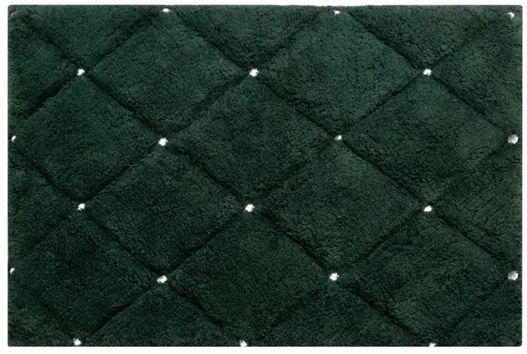 Dekorstudio Kúpeľňový koberček CHIC s kryštálmi v zelenej farbe Rozmer koberca: 60x90cm