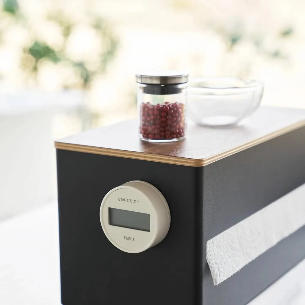 Čierny kovový stojan na papierové utierky Rin – YAMAZAKI