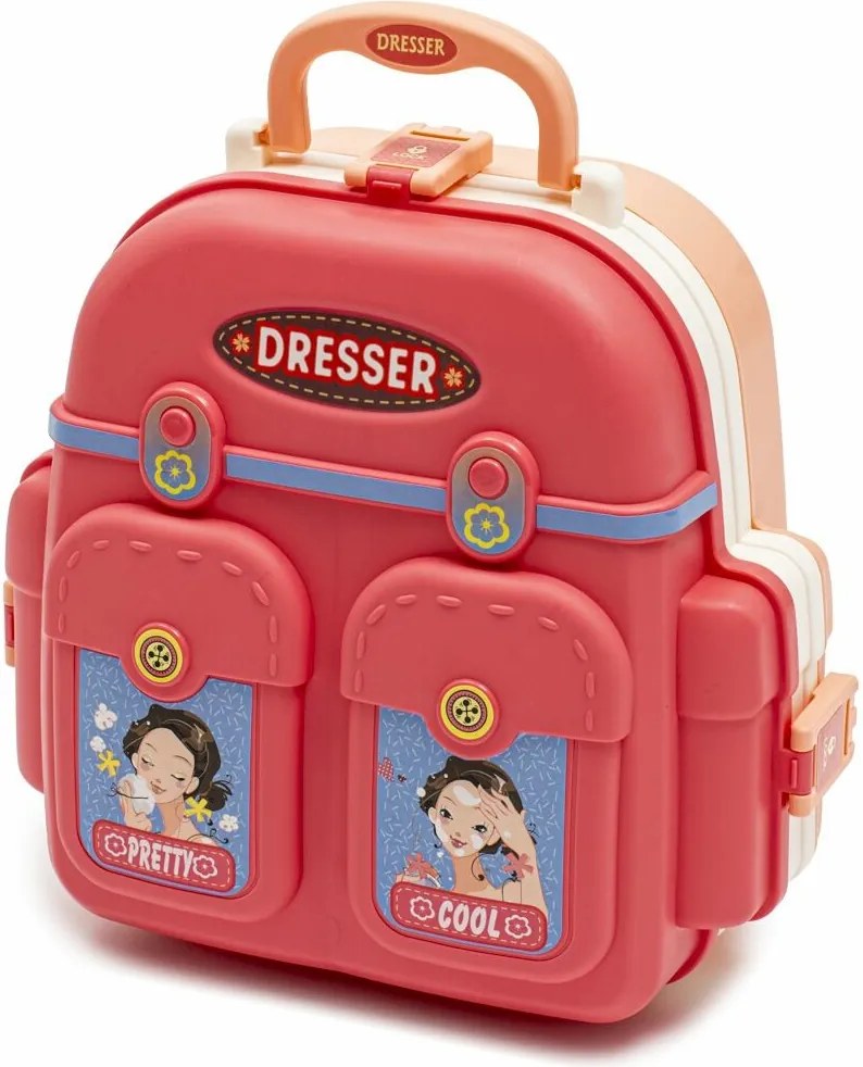 Baby Mix Detský kozmetický salón v batohu 3v1, 39,5 x 30,5 x 40,5 cm