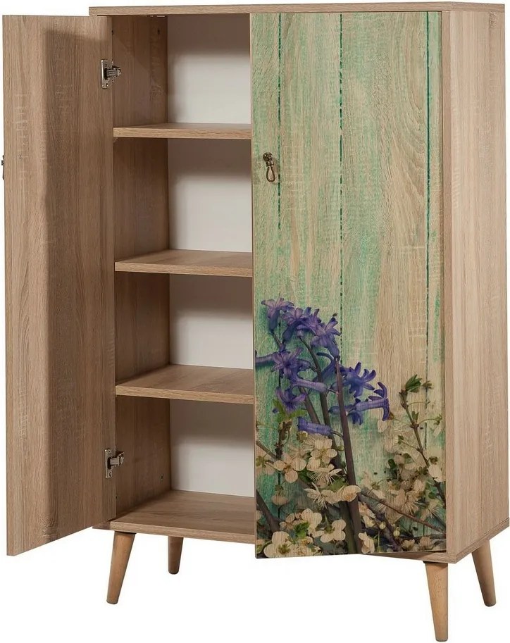 Skrinka Mega Sonoma Oak Flowers I