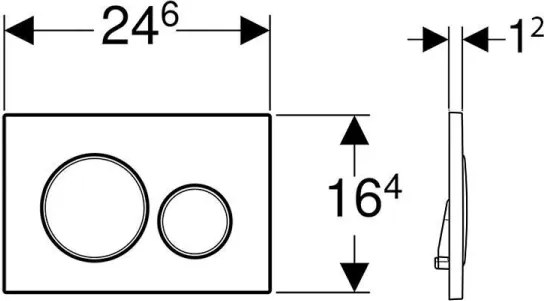 Geberit 115.882.11.1 - Splachovacie tlačidlo Sigma20 24,6x16,4 cm biela
