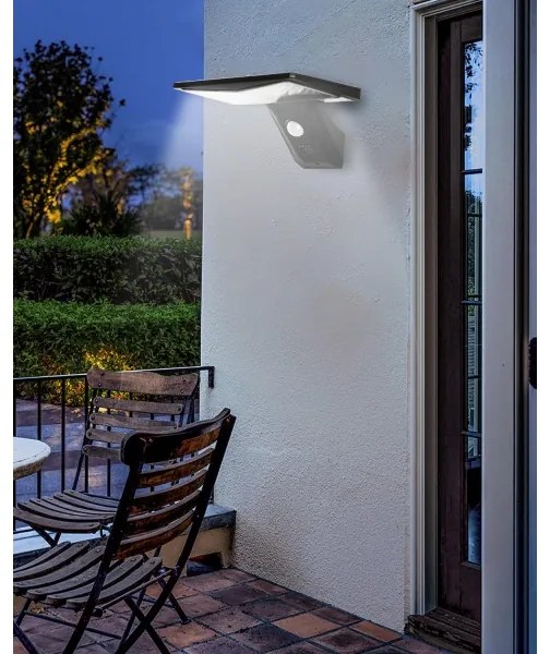 Immax 08482L-LED Solárne nástenné svietidlo so senzorom LED/2,6W/5,5V IP65 čierna