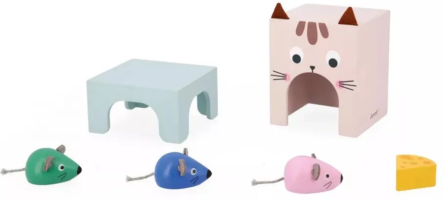 Mačka a myš - didaktická hra, orientácia v priestore