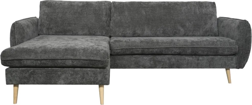 Rohová sedačka Salma, grafitová tkanina, univerzálna pravá/ľavá