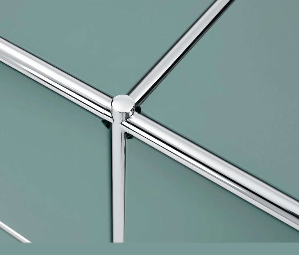 Kovová odkladacia skrinka »CN3« s 2 výklopnými priehradkami, šalviová