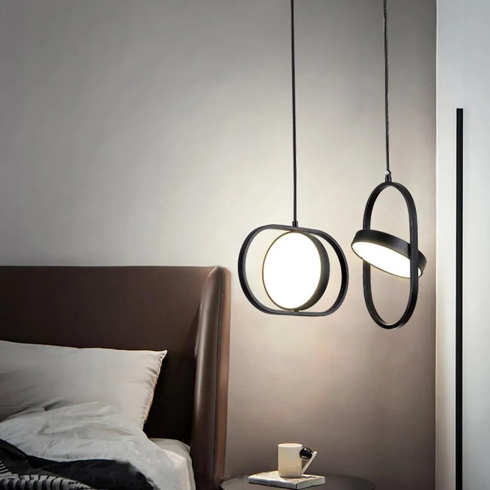 Toolight Toolight, LED závesné svietidlo 18W, 4000K, APP1554-CP, čierna, OSW-05662
