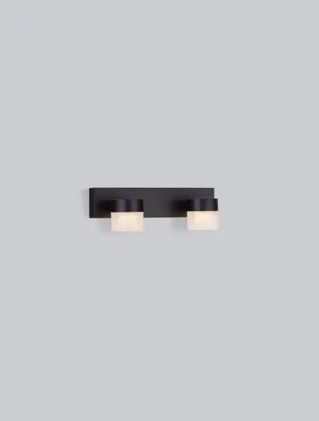 LED čierne nástenné svietidlo Teko 2