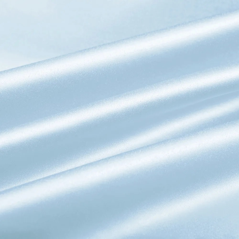 Biante Saténový behúň na stôl polyesterový Satén LUX-062 Svetlo modrý 35x180 cm