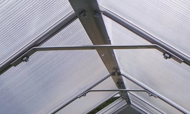 Jurhan Záhradný skleník z polykarbonátu Aluminium M3 - 250 x 190 x 190 cm bez zakladne