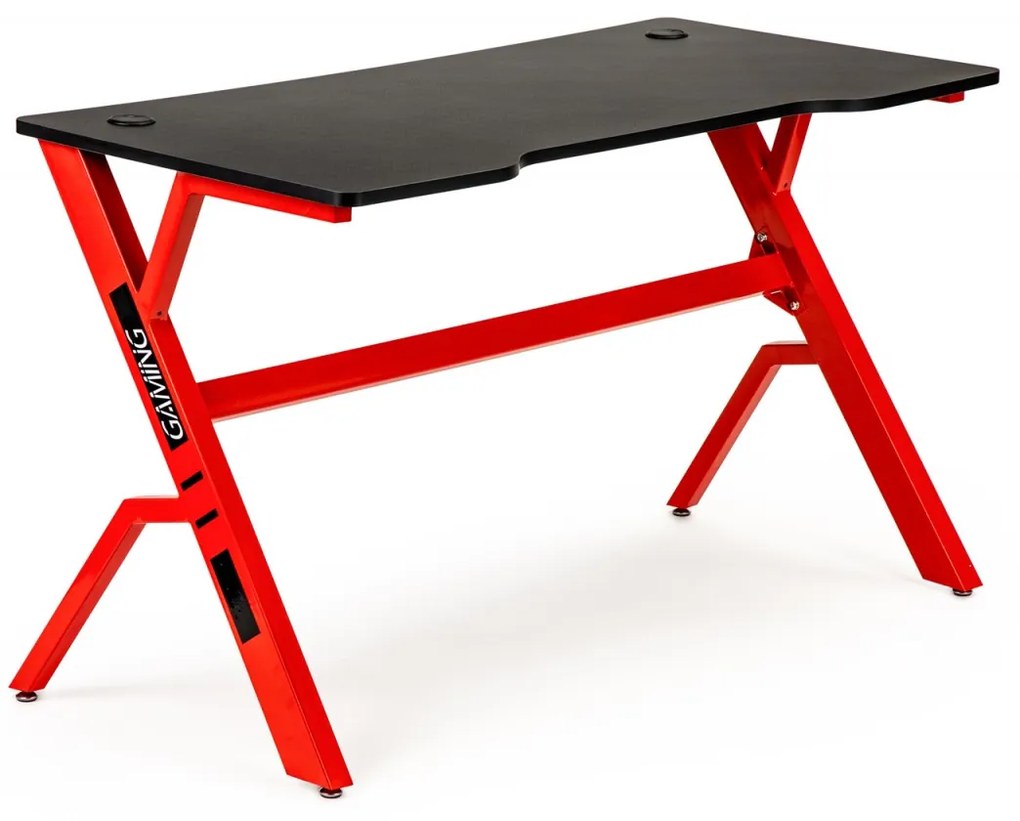 Herný stôl Harry ModernHome 120 cm čierny/červený