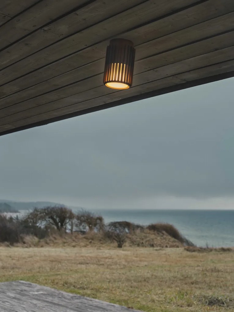 Nordlux Metalické hnedé vonkajšie stropné svietidlo Aludra 18 Seaside pre žiarovku E27 2118006261