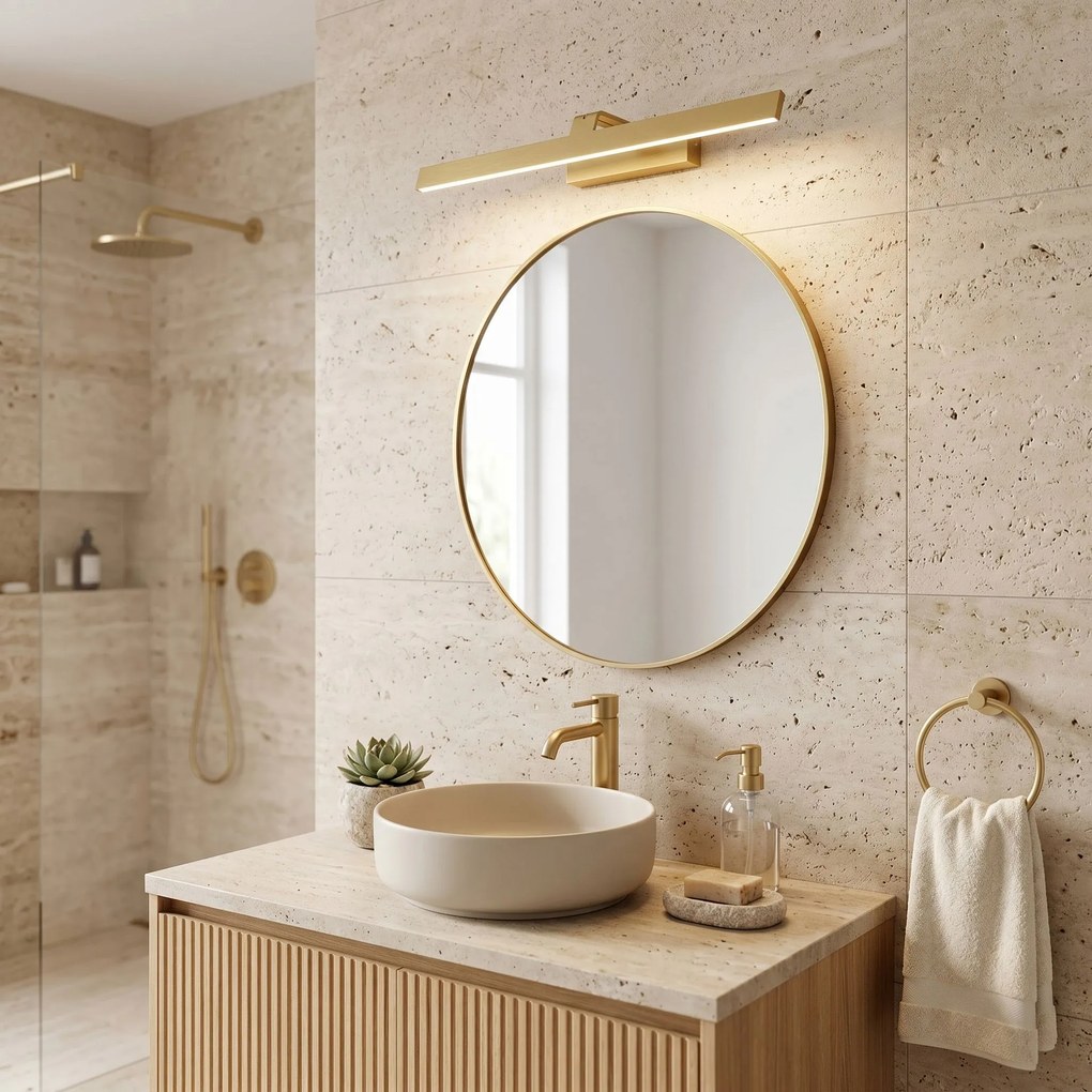 Toolight Toolight, LED nástenné svietidlo, 58cm, 11W, 4000K, 1000lm, SWE008-1W, zlatá matná, OSW-20107