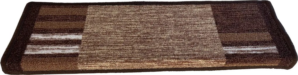 Nášľapy na schody Geneve hnedý obdĺžnik, samolepiaci - 25x80 obdĺžnik (rozmer vrátane ohybu) Vopi