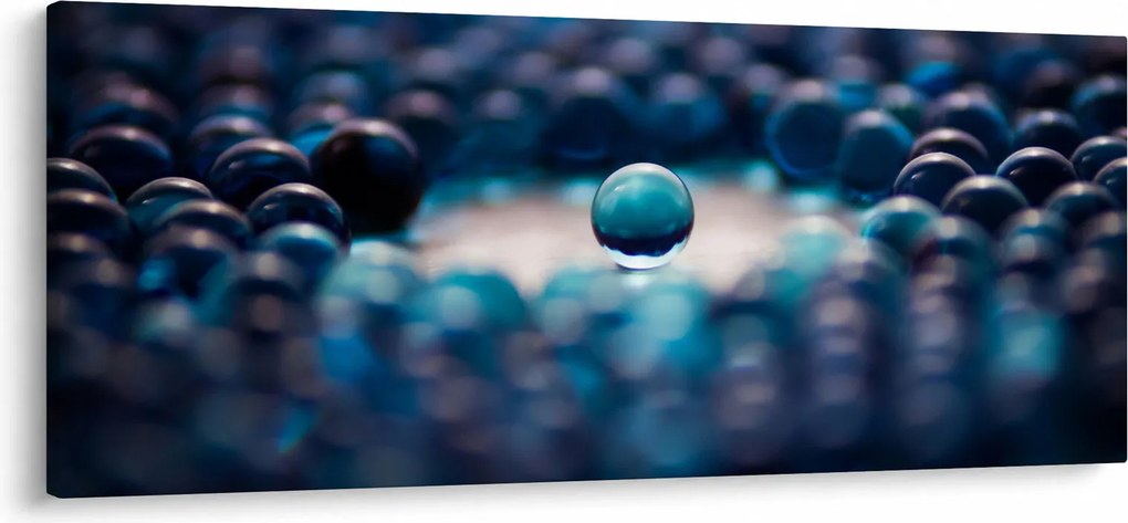 Obraz - Modré guličky (120x50 cm)