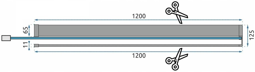 Rea Evo, závesná polica pre sprchové zásteny typu Walk-in max. šírka 120 cm, zlatá lesklá, HOM-00653