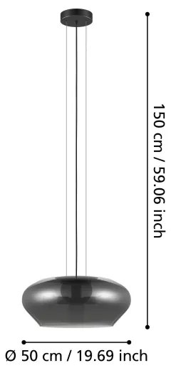 Eglo 39658 - Luster na lanku PRIORAT 3xE27/20W/230V