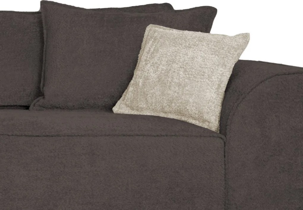 Pohovka John, hnedá látka so štruktúrou