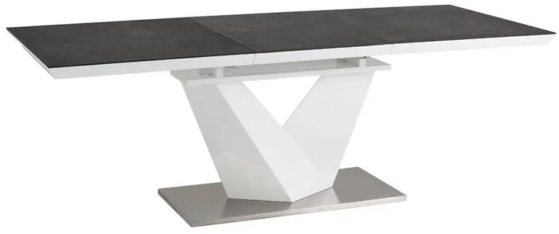 Jedálenský stôl Signal ALARAS II 120 čierna/biely lak